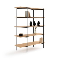 Этажерка С 5 полками из металла и дерева Lagua единый размер каштановый LA REDOUTE INTERIEURS  фото, kupilegko.ru